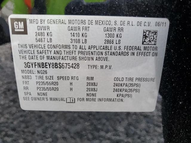 3GYFNBEY8BS675428 - 2011 CADILLAC SRX PERFORMANCE COLLECTION Қара фото 13