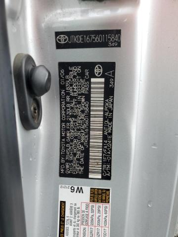 JTKDE167560115840 - 2006 TOYOTA SCION TC 银色 照片 12