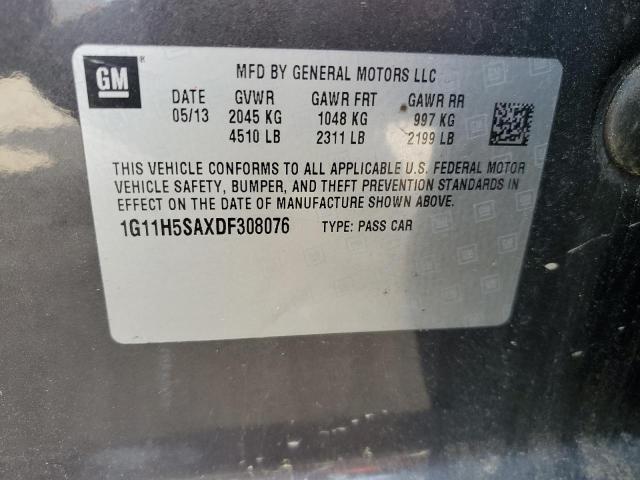 1G11H5SAXDF308076 - 2013 CHEVROLET MALIBU LTZ ყავისფერი ფოტო 13