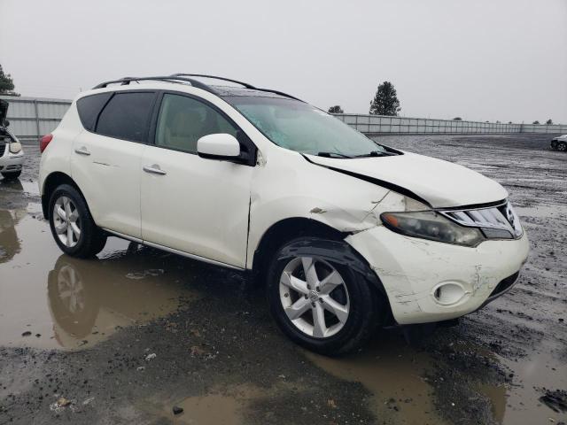 JN8AZ18W19W106237 - 2009 NISSAN MURANO S WHITE photo 4