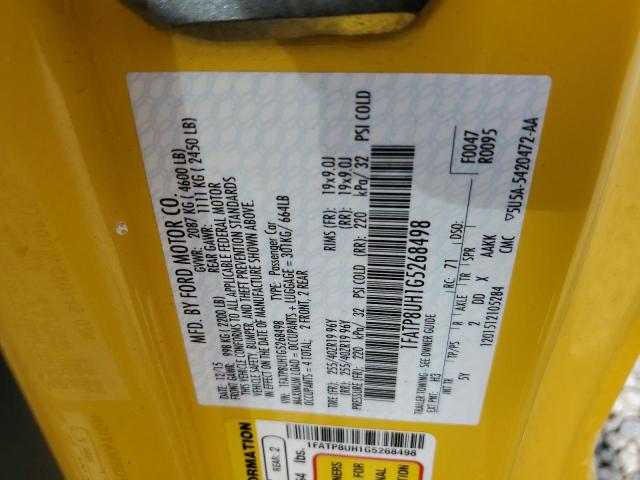 1FATP8UH1G5268498 - 2016 FORD MUSTANG YELLOW photo 12