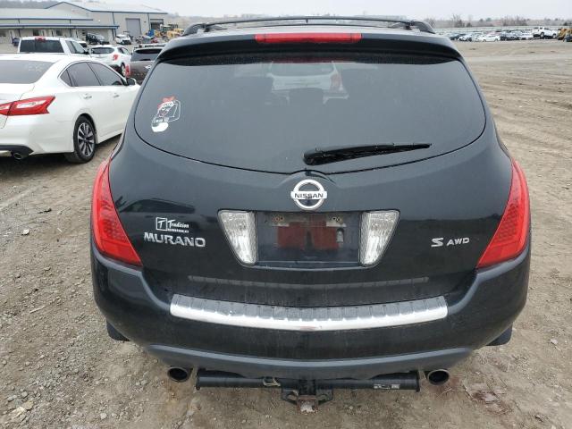 JN8AZ08W07W643883 - 2007 NISSAN MURANO SL BLACK photo 6