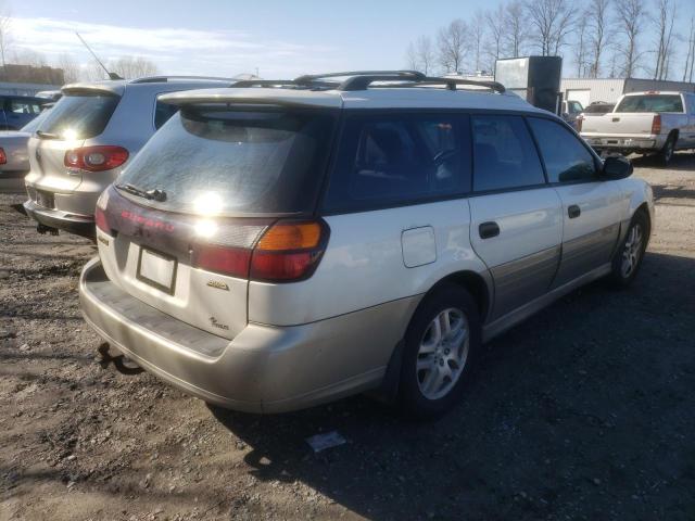 4S3BH665227658274 - 2002 SUBARU LEGACY OUTBACK WHITE photo 3