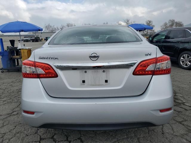 3N1AB7AP8FL633363 - 2015 NISSAN SENTRA S SILVER photo 6