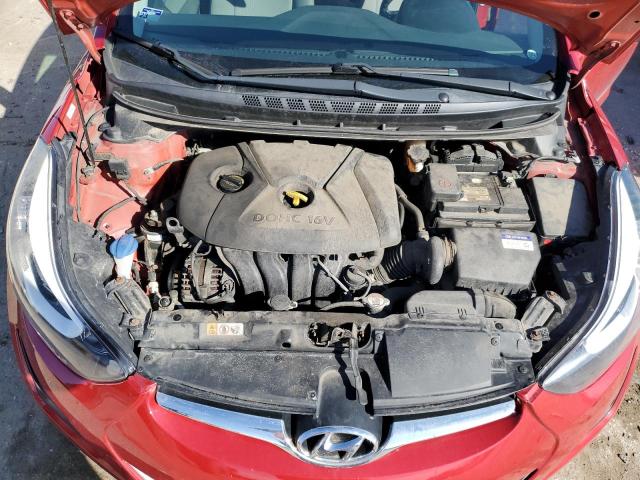 KMHDH4AE1FU253482 - 2015 HYUNDAI ELANTRA SE RED photo 11