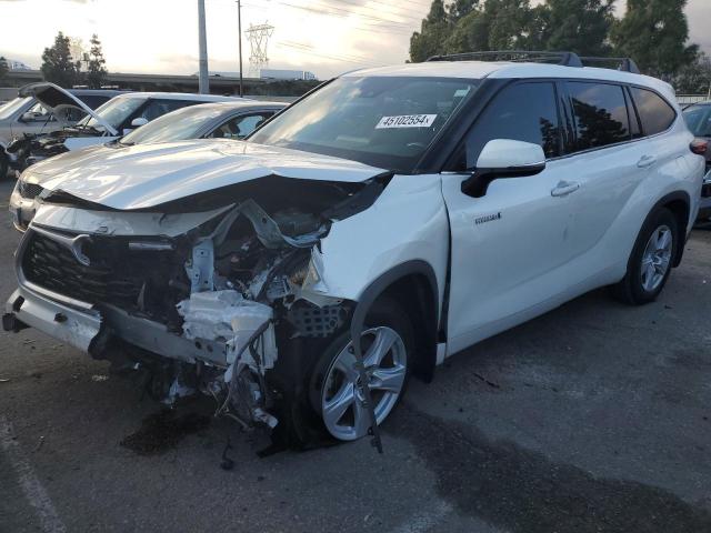 5TDZARAH2MS006141 - 2021 TOYOTA HIGHLANDER HYBRID LE WHITE photo 1