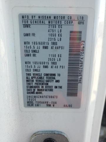 3N63M0ZN8FK708673 - 2015 CHEVROLET CITY EXPRE LT 白色 照片 14