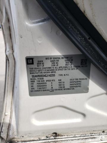 5GAKRDED4CJ142255 - 2012 BUICK ENCLAVE WHITE photo 13