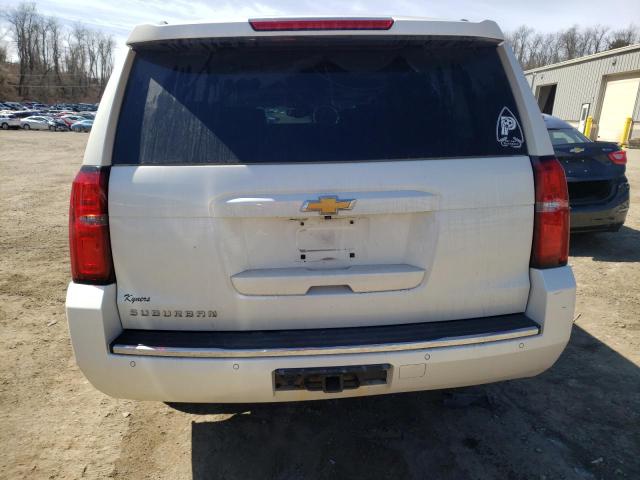 1GNSKKKC5FR158285 - 2015 CHEVROLET SUBURBAN K1500 LTZ WHITE photo 6