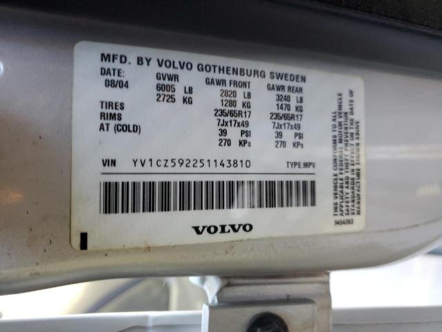 YV1CZ592251143810 - 2005 VOLVO XC90 SILVER photo 14