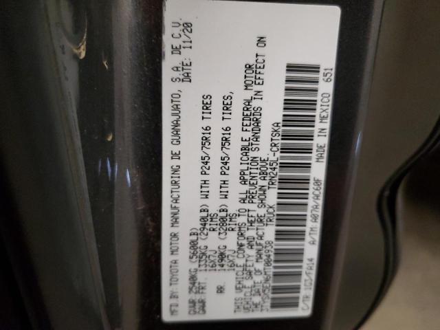 3TYSX5EN6MT004938 - 2021 TOYOTA TACOMA ACCESS CAB ნაცრისფერი ფოტო 12