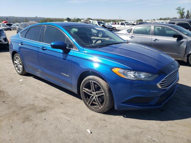 3FA6P0LU1HR223671 - 2017 FORD FUSION SE HYBRID BLUE photo 4