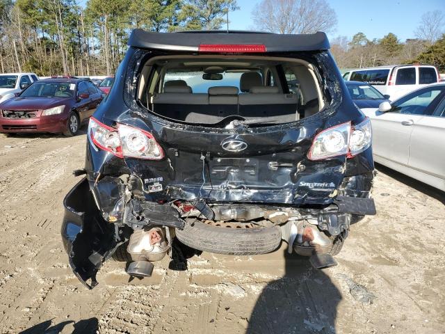 5NMSH73EX8H181184 - 2008 HYUNDAI SANTA FE SE BLACK photo 6