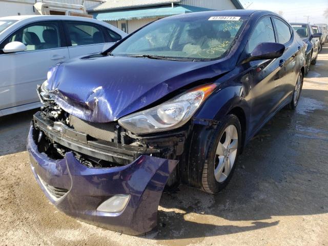 5NPDH4AE1CH142263 - 2012 HYUNDAI ELANTRA GLS BLUE photo 1