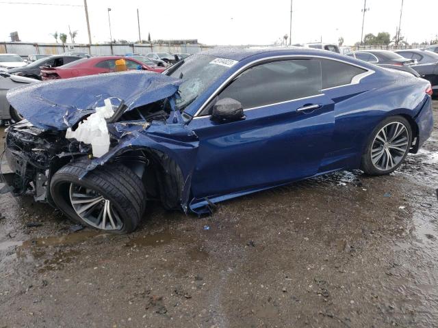 JN1EV7EK4JM340694 - 2018 INFINITI Q60 LUXE 300 BLUE photo 1