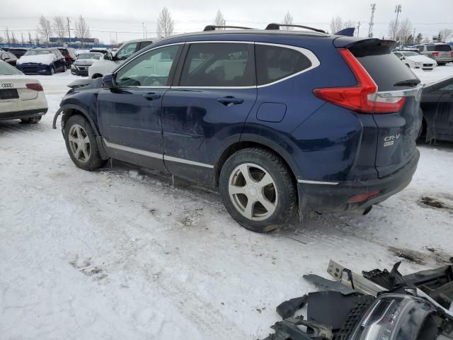 2HKRW2H97JH136263 - 2018 HONDA CR-V TOURING BLUE photo 2