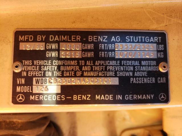 WDBCB25D2HA305101 - 1987 MERCEDES-BENZ 300 SDL TAN photo 13