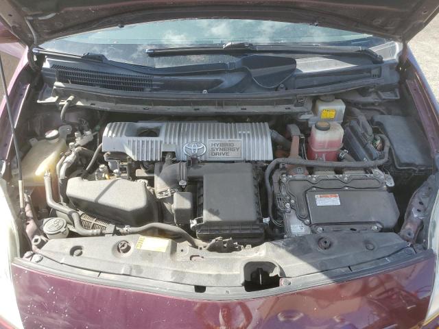 JTDKN3DU5D5609828 - 2013 TOYOTA PRIUS MAROON photo 11