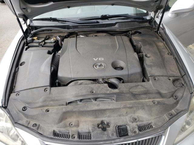 JTHBK262875043584 - 2007 LEXUS IS 250 SILVER photo 11