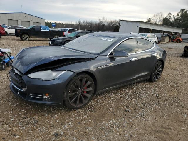 5YJSA1E48FF113079 - 2015 TESLA MODEL S GRAY photo 1