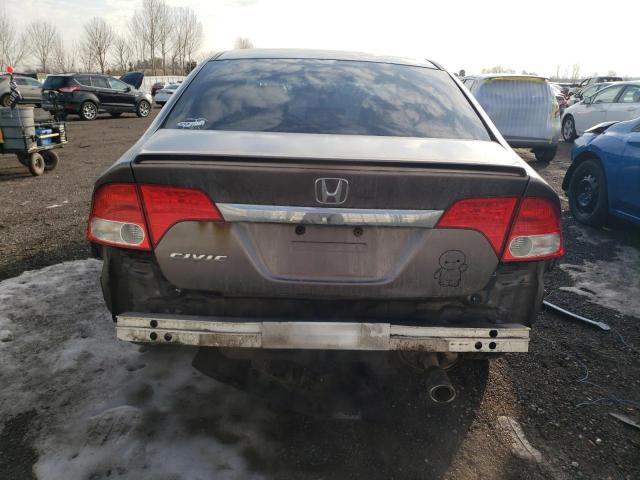 2HGFA15659H012391 - 2009 HONDA CIVIC LX-S Մոխրագույն լուսանկար 6