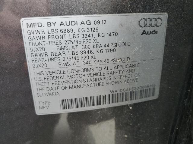 WA1DGAFE2DD005795 - 2013 AUDI Q7 PRESTIGE GRAY photo 13