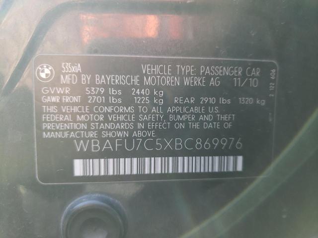 WBAFU7C5XBC869976 - 2011 BMW 535 XI رمادي صورة 12