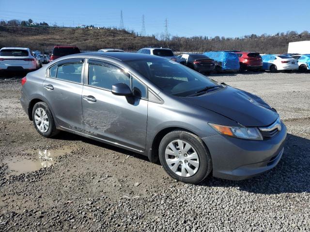 19XFB2F59CE372435 - 2012 HONDA CIVIC LX GRAY photo 4