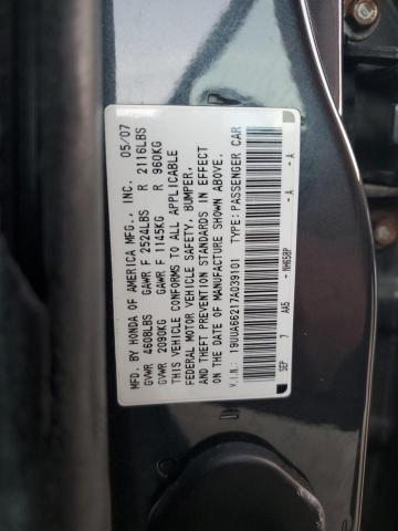 19UUA66217A039101 - 2007 ACURA TL GRAY photo 12