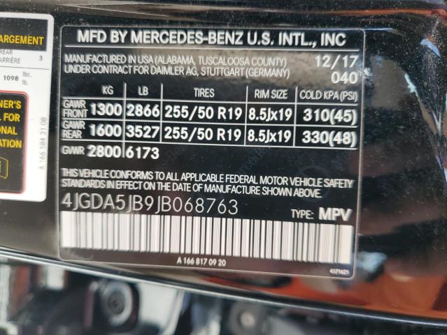 4JGDA5JB9JB068763 - 2018 MERCEDES-BENZ GLE 350 BLACK photo 13