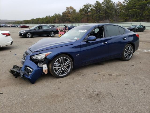 JN1EV7AR4HM834390 - 2017 INFINITI Q50 PREMIUM BLUE photo 1