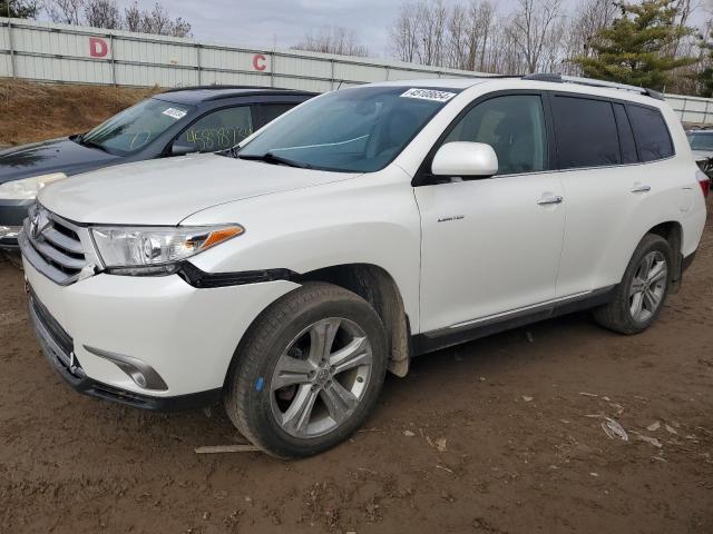 5TDDK3EH8CS102790 - 2012 TOYOTA HIGHLANDER LIMITED WHITE photo 1