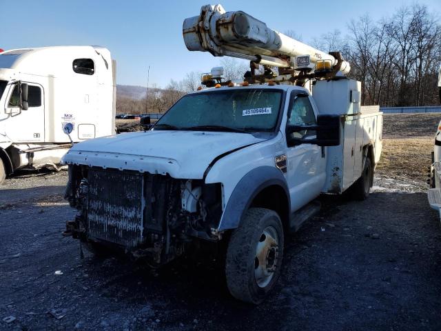 1FDAF57R58ED92990 - 2008 FORD F550 SUPER DUTY WHITE photo 1