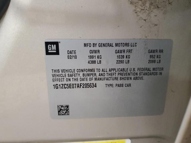 1G1ZC5E07AF205634 - 2010 CHEVROLET MALIBU 1LT TAN photo 13