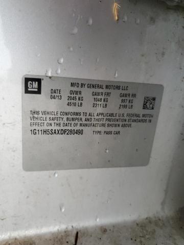 1G11H5SAXDF280490 - 2013 CHEVROLET MALIBU LTZ ვერცხლისფერი ფოტო 12