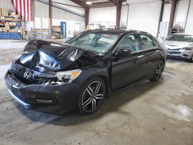 1HGCR2F5XHA005053 - 2017 HONDA ACCORD SPORT BLACK photo 1