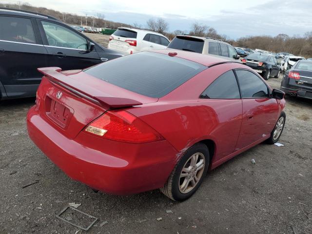 1HGCM72687A021101 - 2007 HONDA ACCORD EX RED photo 3