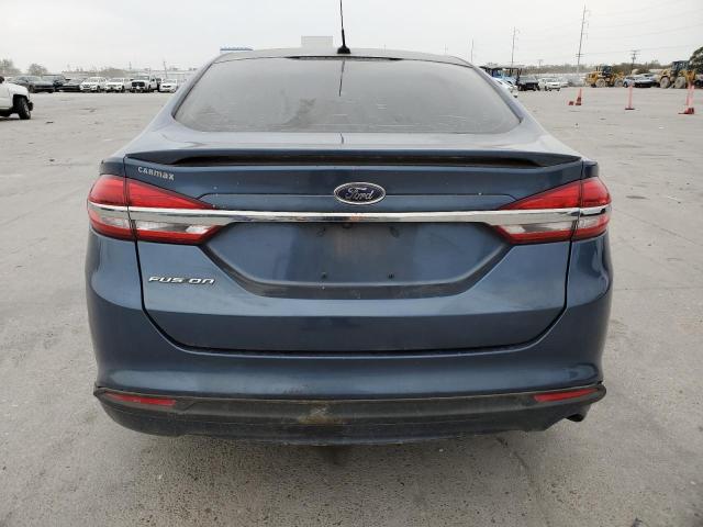 3FA6P0G70JR277618 - 2018 FORD FUSION S BLUE photo 6