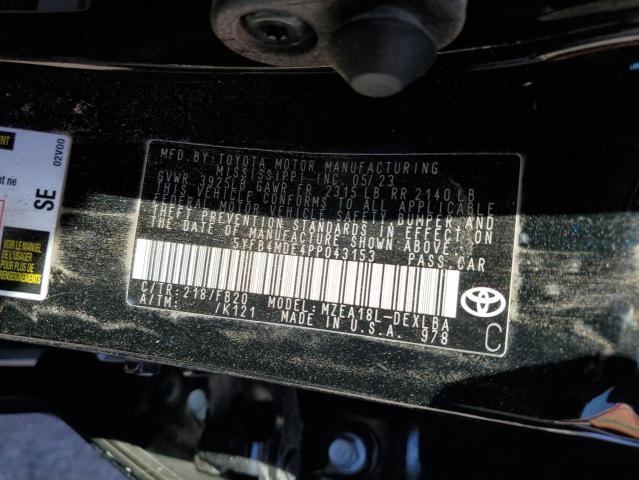 5YFB4MDE4PP043153 - 2023 TOYOTA CAMRY SE LE 黑色 照片 13