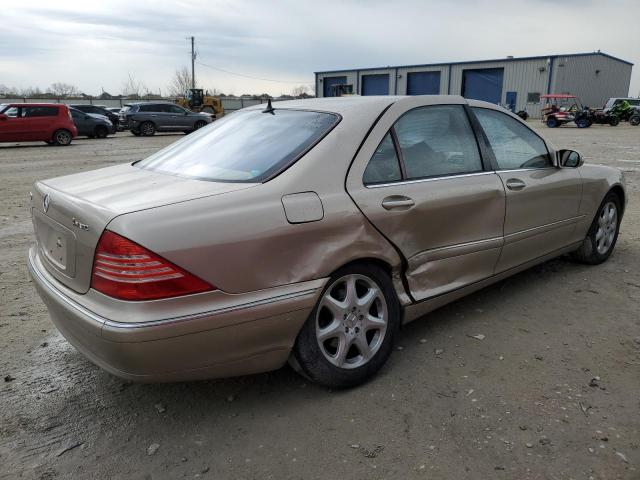 WDBNG83J04A396742 - 2004 MERCEDES-BENZ S 430 4MATIC GOLD photo 3