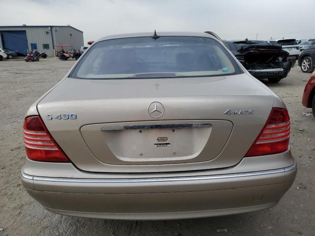 WDBNG83J04A396742 - 2004 MERCEDES-BENZ S 430 4MATIC GOLD photo 6