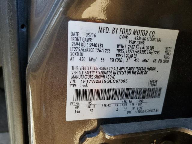 1FT7W2BT9GEC97895 - 2016 FORD F250 SUPER DUTY BROWN photo 13