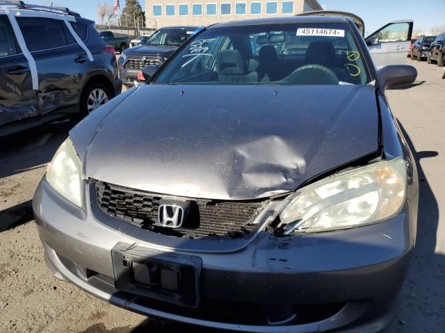 1HGEM22044L076507 - 2004 HONDA CIVIC EX GRAY photo 5