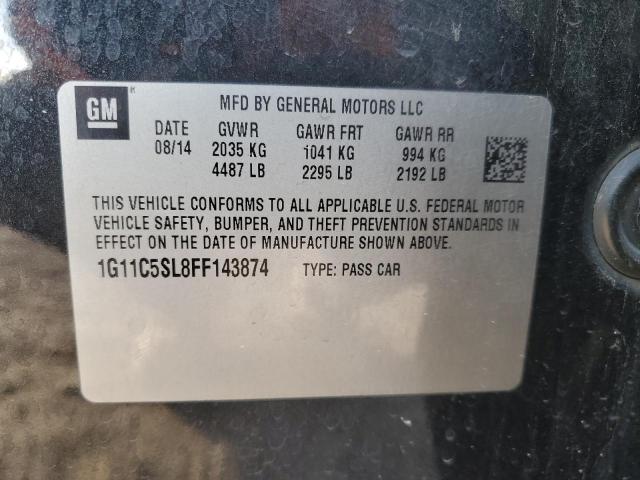 1G11C5SL8FF143874 - 2015 CHEVROLET MALIBU 1LT BLACK photo 13