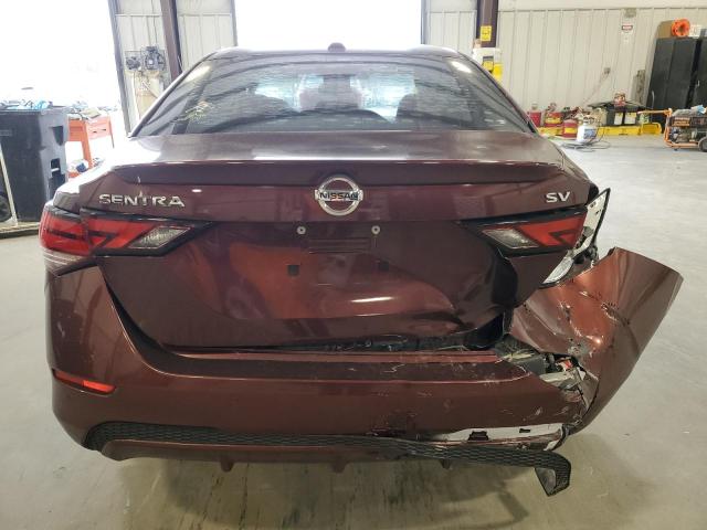 3N1AB8CV6LY256984 - 2020 NISSAN SENTRA SV BURGUNDY photo 6