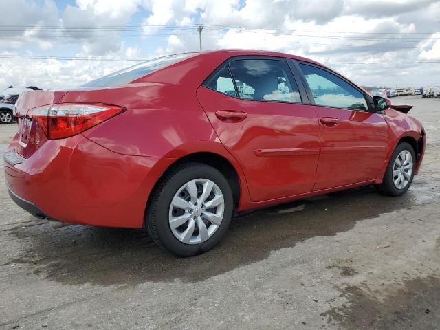 2T1BURHE6EC202033 - 2014 TOYOTA COROLLA L RED photo 3