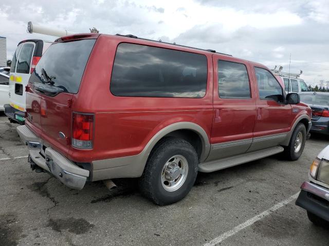 1FMNU42S72ED08381 - 2002 FORD EXCURSION LIMITED RED photo 3