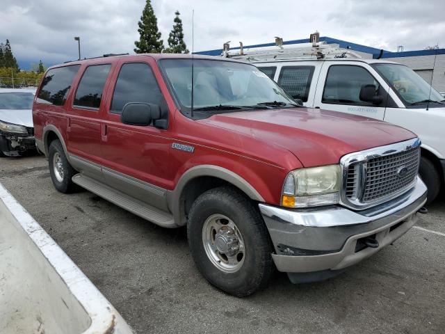 1FMNU42S72ED08381 - 2002 FORD EXCURSION LIMITED RED photo 4