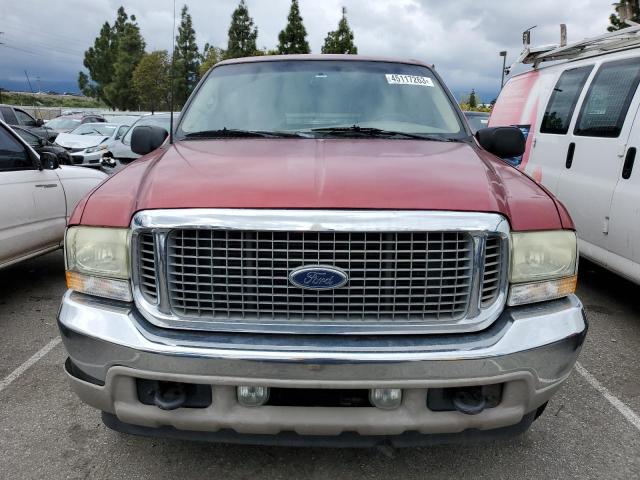 1FMNU42S72ED08381 - 2002 FORD EXCURSION LIMITED RED photo 5