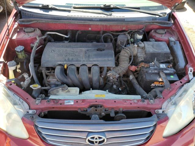 JTDBR32E742031006 - 2004 TOYOTA COROLLA CE RED photo 11